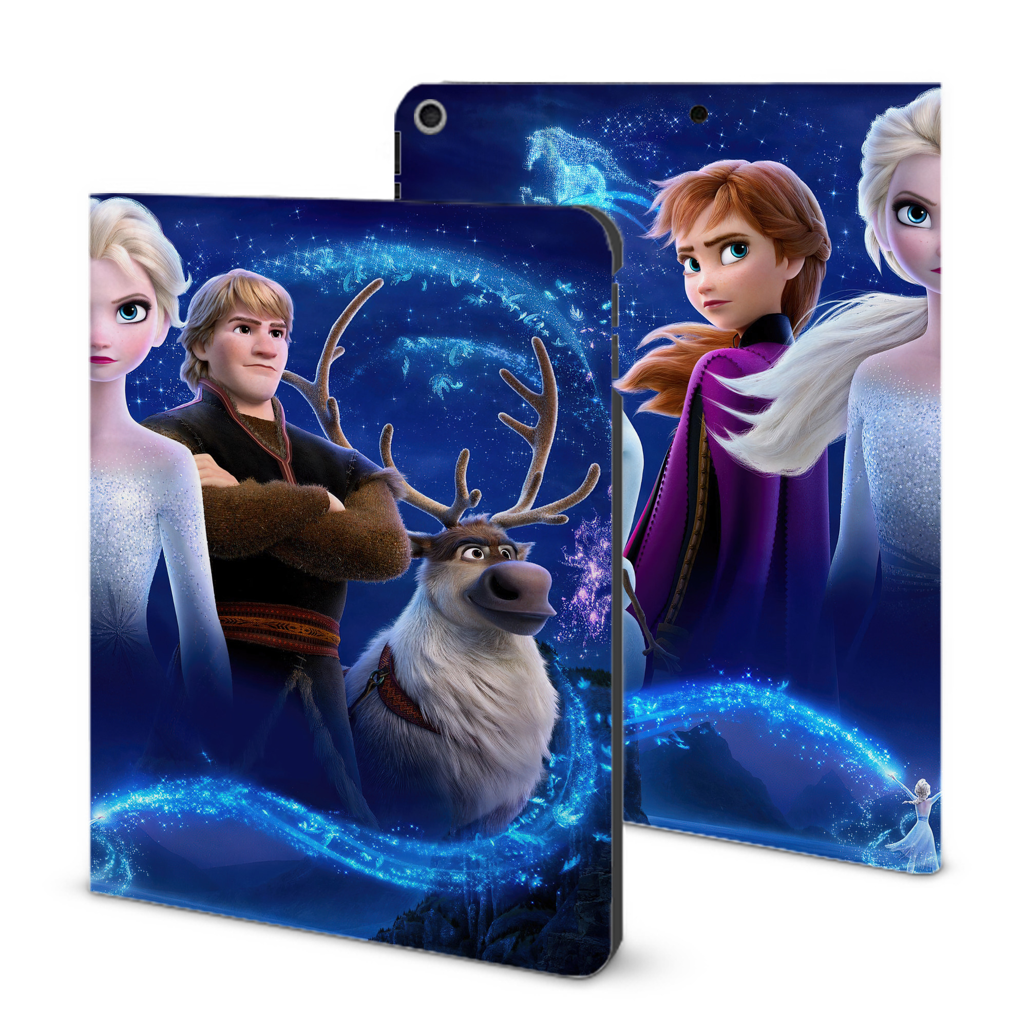 （画像用） アナと雪の女王 アンナ エルサ Frozen Anna Elsa IPad ケース ブック型 PUレザー TPU 耐衝撃 軽量 薄型 ペン収納なし 全面保護 IPad 各モデル対応